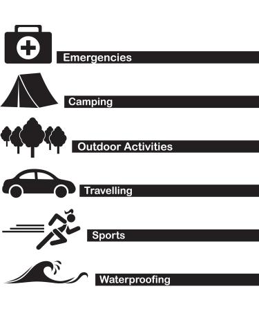 Rescue Blanket Set of 5 - Silver Emergency Foil 210x132cm for First Aid & Rescue Services - Buy Online on GoSupps.com