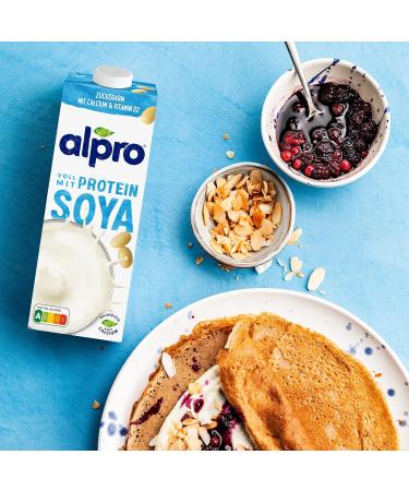 Alpro Sojabrink Original - Vegan & Lactose-Free Drink | High in Plant Proteins Calcium & Vitamins | 12 Pack (12 x 1L) UHT - Buy Online on GoSupps.com