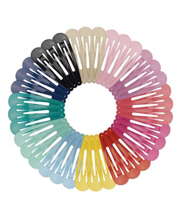 BBGifts Clips for Hair  40 Pcs 2.75 Inch Metal Barrettes Snap Hair Clips for Girls Kids Teens Women  Cute Candy Color Hair Pins for Birthday Party Gift Multicolored
