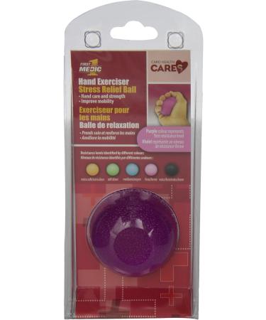 First Medic Hand Exerciser and Stress Relief Ball Firm Purple - Buy Online on GoSupps.com