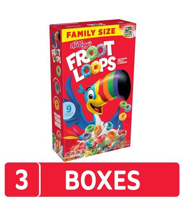 Kellogg's Froot Loops 4.79lb Case - Fruit Flavored Cereal with Vitamin C (3 Boxes) - Buy Online on GoSupps.com