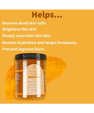 Nature Spell Vitamin C & Pineapple Body Scrub 300ml - Buy Online on GoSupps.com