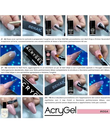  Benail Polygel Nail Kit Acrygel for Building Nail Gel Scratch-Resistant and Anti-Yellowing 5 Weeks Resistant 60 ml (Pink) - Buy Online on GoSupps.com