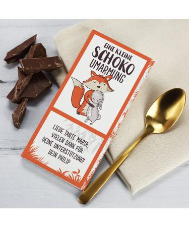 Herz & Heim Personalized Chocolate - Custom 100g Chocolate Hug with Your Text | Perfect Gift for Any Occasion - Buy Online on GoSupps.com