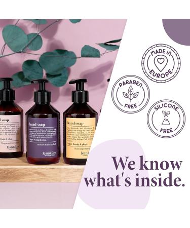 Jean&Len Moisturizing Liquid Hand Soap - Rhubarb Raspberry Scent - Silicone & Paraben Free - Vegan - 8.4 Fl Oz - Buy Online on GoSupps.com