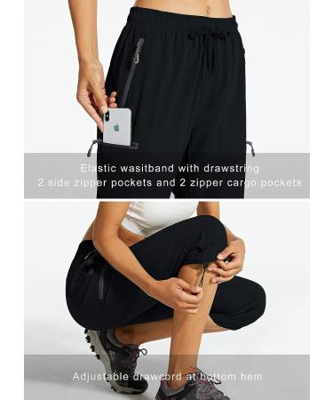 Libin Women's Lightweight Quick Dry Cargo Hiking Capri Pants - Black XX-Large - Buy Online on GoSupps.com