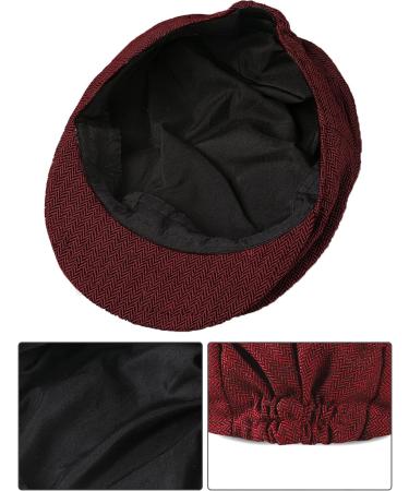 Mint Green Baby Boys Flat Cap | Gentleman Herringbone Tweed Newsboy Hat 3-6 Months Red - Buy Online on GoSupps.com