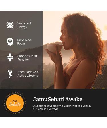 JAMUSEHATI Awake Caffeine-Free Morning Kick Natural Superfoods Blend from Bali Containing Ginger Turmeric and Javanese Ginseng Cylinder (300g) Awake Cylinder - Buy Online on GoSupps.com