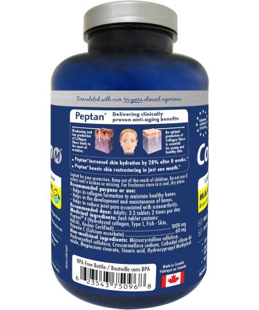 Naka Platinum Ultra Collagen featuring 1000mg of Peptain each tablet Maximum Potency Bioactive Marine Collagen Peptides. For Skin Nails Bones and Joints (250 tabs) - Buy Online on GoSupps.com