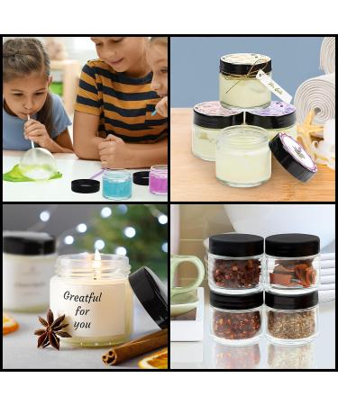 Buy Belle Vous 60ml Round Glass Tans with Black Screw Lid - 12 Pack for Creams Ointments Lotions & Essential Oils | Travel-Friendly Containers - Buy Online on GoSupps.com