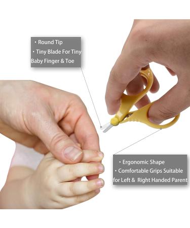 PAFASON Baby Manicure Nail Scissors and Glass Nail File Set - Shower Gift for Newborns & Toddlers - Yellow - Buy Online on GoSupps.com
