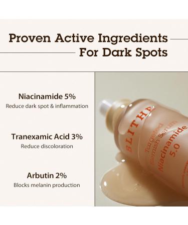 BLITHE Niacinamide Serum - Dark Spot Corrector & Face Brightening Serum with Cica Allantoin Arbutin & Tranexamic Acid - 1oz | Best Korean Skincare for Radiant Skin - Buy Online on GoSupps.com