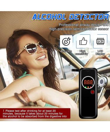 Bzwyonst 2X Alcohol Breathalyzer Digital Display Grade Accuracy Alcohol Breath Tester Alcohol Tester with 20 Mouthpieces - Buy Online on GoSupps.com