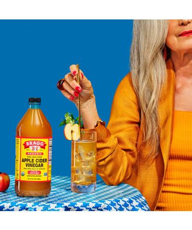 Bragg Organic Apple Cider Vinegar with Mother, Raw & Unfiltered, 16 Fl Oz (Pack of 2) + Bonus Measuring Spoon | All-Natural Ingredients - Buy Online on GoSupps.com