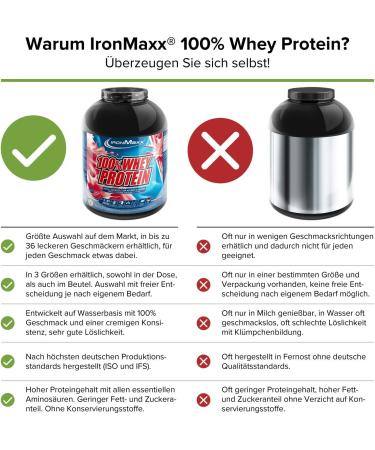 Ironmaxx 100% Whey Protein Powder - Raspberry Flavor (2.35kg) | Water-Soluble Protein | International Shipping Available - Buy Online on GoSupps.com
