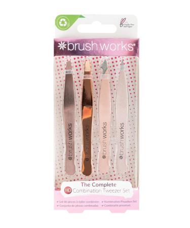 HD Combination Tweezers 4-piece set rose gold