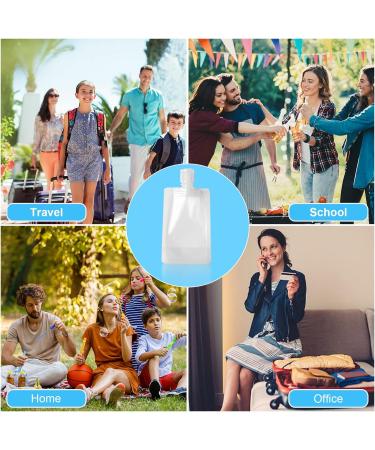 OUFAN 20 Pack Refillable Makeup Container Set | Travel-size Toiletries TSA-Approved Pouches | Stand-Up Design for Shampoo, Conditioner, Lotion, Soap, Liquids - Buy Online on GoSupps.com