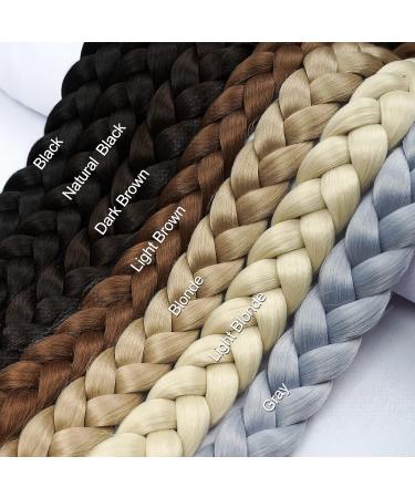 FENTISAR 34 Inch Blonde DIY Braided Ponytail Extension | Straight Wrap Around Synthetic Hair Piece for Women - Buy Online on GoSupps.com