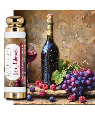 Berry Cabernet Natural Lip Balm Moisturizing Lip Care Stick with Shea Butter Cocoa Butter & Vitamin E Plant-Based Tint-Free Lip Balm for All Ages Berry Cabernet 1 Count (Pack of 1)