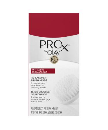 Face Brush by Olay ProX by Olay Advanced Facial Cleansing System Replacement Brush Heads, 2 Count - Buy Online on GoSupps.com