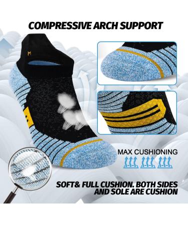 Compression Socks for Men & Women - Plantar Fasciitis Pain Relief Slipproof & Anti-Welding - 3 Couples Blue (34-51) - Buy Online on GoSupps.com