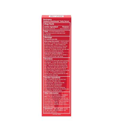 Neutrogena Blackheads Daily Acne Facial Serum | Salicylic Glycolic Acids | Oil-Free Serum for Acne-Prone Skin | Clears Clogged Pores | 1 fl. oz - Buy Online on GoSupps.com