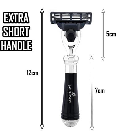 Premium 3-Blade Razor with Elegant Stainless Steel Holder - Ergonomic Design & Gift for Men - Ready to Use - Buy Online on GoSupps.com