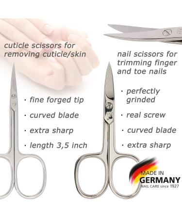 3 Swords Germany 8-Piece Manicure Pedicure Kit for Professional Nail Care - Blue Synthetic Leather - Buy Online on GoSupps.com
