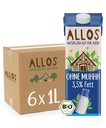 Allos organic without muhhh 3.5% |Milk alternative |Plant base drink |Vegan |Foamable |Perfect for coffeeLactose -free |Source of calcium and vitamins |Rich in protein |1 liter (6 pieces)
