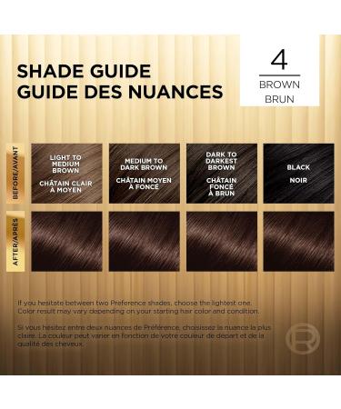 L Or al Paris Superior Preference 9 weeks of Luminous Fade-Defying Permanent Hair Dye 4 Brown 100% Grey Coverage 1 Hair Dye Kit (Packaging May Vary) 1 Count ( Pack Of 1 ) Brown - Buy Online on GoSupps.com