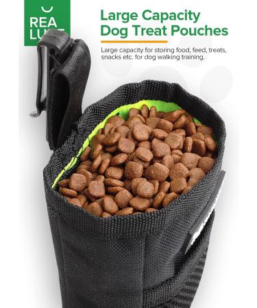 Realure Dog Training Treats - Small Feed Bag with Fastening Clip | Perfect for Travel & Walks - Buy Online on GoSupps.com