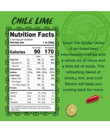Vacadillos Beef Jerky Snack Packs - Chile Lime Flavor 3-Pack - Buy Online on GoSupps.com
