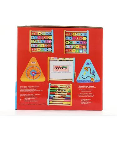 Towo Wooden Toy Motor Play Center - Educational Learning Toys for Toddlers 1 Year | Abacus Letters Numbers & Colors | Perfect Birthday Gift - Buy Online on GoSupps.com