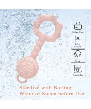 Silicone Baby Teether Rattle Toy - WHOZU Teething Shaker for Infants 3+ Months - Soft & Flexible - Pink - Buy Online on GoSupps.com