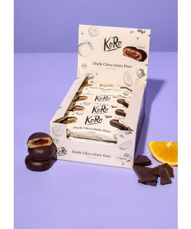 KoRo - Bouch es de chocolat noir bio l'orange 12 x 2 x 20 g - Base d'avoine et de noix de cajou - Garniture fruit e l'orange - Vegan - Buy Online on GoSupps.com