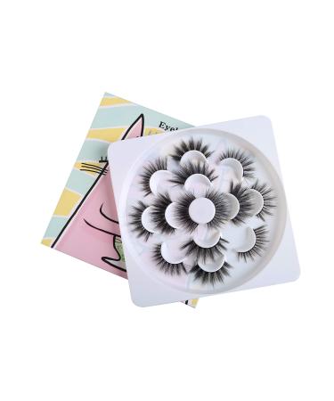 7 pairs 3D false eyelashes 6d natural thickness handmade cross fluffy false eyelashes pure handmade reusable artificial eyelashes (LJ07) - Buy Online on GoSupps.com