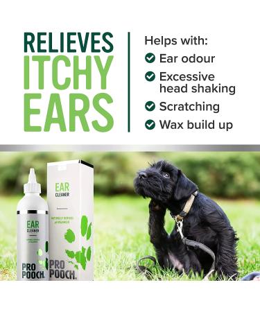 Pro Pooch All-Natural Dog Ear Cleaner Solution 8oz - Ear Wash Drops for Cleaning, Grooming & Treatment of Waxy Ears, Infection, Odor - Pet Supplies - Buy Online on GoSupps.com