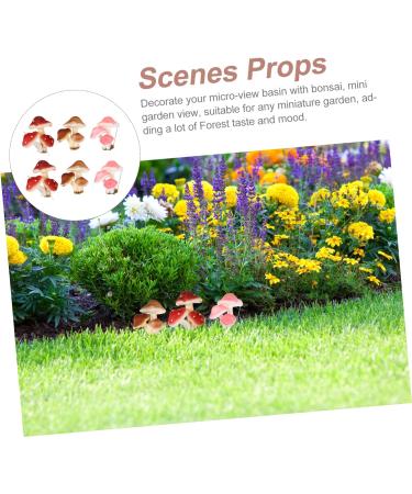 DECHOUS 18 Pcs Simulated Mushroom Emulation Mushroom Flower Pot Bonsai Decor Simulation Mini Mushroom Glass Faux Artificial Plants Indoor Mini Froth Adornment Delicate Child Iron Wire Food Assorted Colorx3pcs 9X8CMx3pcs - Buy Online on GoSupps.com