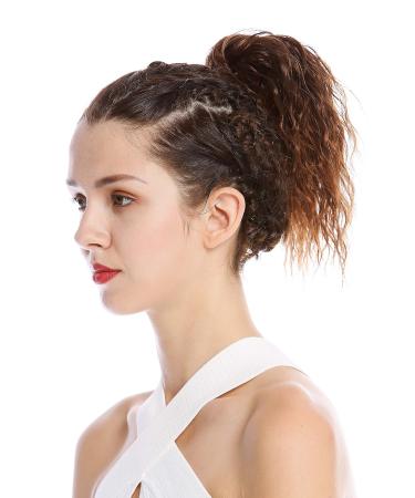 Shop WIG ME UP N67A-V-2T30 Hairpiece | Short Voluminous Curly Braid Ponytail | Afro Kinks Chestnut Brown Mix - 25 cm - Buy Online on GoSupps.com
