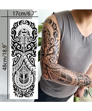 Aresvns Japanese Temporary Tattoo: Waterproof Full Sleeve & Half Arm Fake Tattoos for Men & Women - Long Lasting & Realistic Design - Buy Online on GoSupps.com
