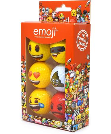 ud83cudfccufe0fEmoji Official Novelty Fun Golf Balls - 6 Pack - Customize Your Game - Buy Online on GoSupps.com
