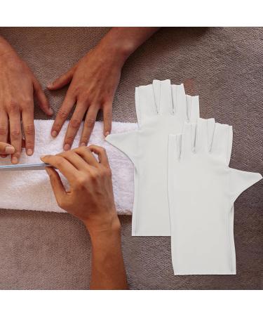 Beavorty 2 Pairs pink gloves UV protective gloves for manicure UV nail gloves UV protection gloves for nail manicure UV gloves nail art supplies nail art UV gloves fingerless Nylon gel - Buy Online on GoSupps.com