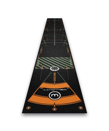 WELLPUTT - Golf Putting Training Mat - 13ft Black