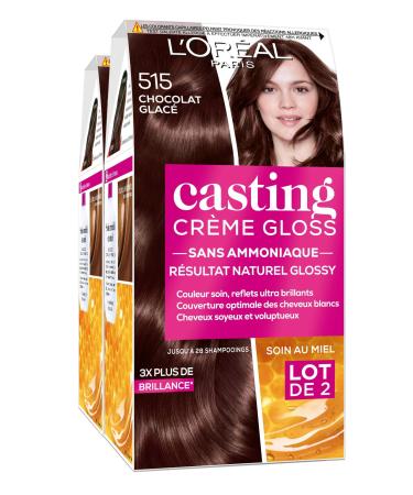 L’Oréal Paris Casting Crème Gloss Tone-on-Tone Hair Color - Ammonia Free - Chocolate Glacé (515) - Pack of 2