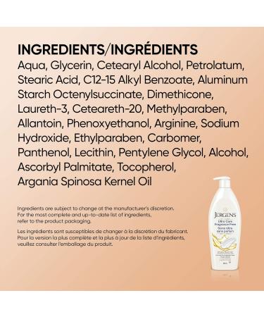 Jergens Ultra Care Fragrance Free Oil-Infused Moisturizer & Body Lotion for Extra-Dry Skin (620 Ml) 620 ml (Pack of 1) 620mL - Buy Online on GoSupps.com
