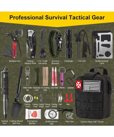 248PCS Survival First Aid Kit - Tactical Gear for Camping & Outdoor Activities - Buy Online on GoSupps.com