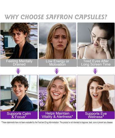 CCKULOOB Saffron capsules 90 pieces 885 mg Wild Saffron extract per capsule natural support for mood energy and eye health - Buy Online on GoSupps.com