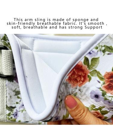 Fotgok Soft Foam Arm Sling with Waist Belt - Shoulder Immobilizer for Women | Strong Support Brace for Shoulder Injury - Breathable Peony Design - Buy Online on GoSupps.com