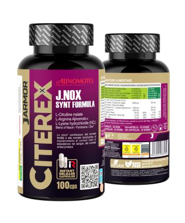 Citerex ajinomoto 100 capsules 1000 mg |Arginine Citrullin Malat Lysin and Zink + Vitamin B6 B3 |Jarmor muscle mass-booster supplement - Buy Online on GoSupps.com