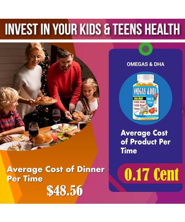 Kids Omega 3 Gummies with DHA & EPA Omega 3 Supplement for Kids & Teens Supports Brain Focus & Memory Eye Health Great Taste Non-GMO 60 Count - Buy Online on GoSupps.com